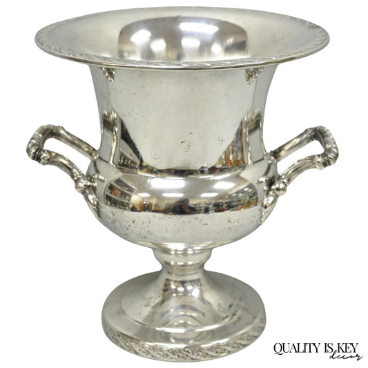 Vintage WM Rogers "Spring Flower" Silver Plated Champagne Chiller Bar Ice Bucket