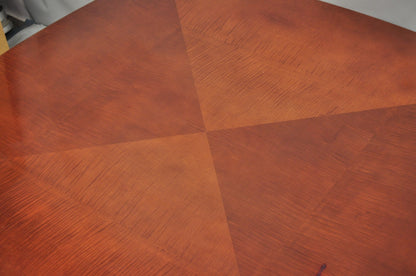 Baker Harlequin Modern Cross Inlay Top Large Coffee Cocktail Table on Wheels