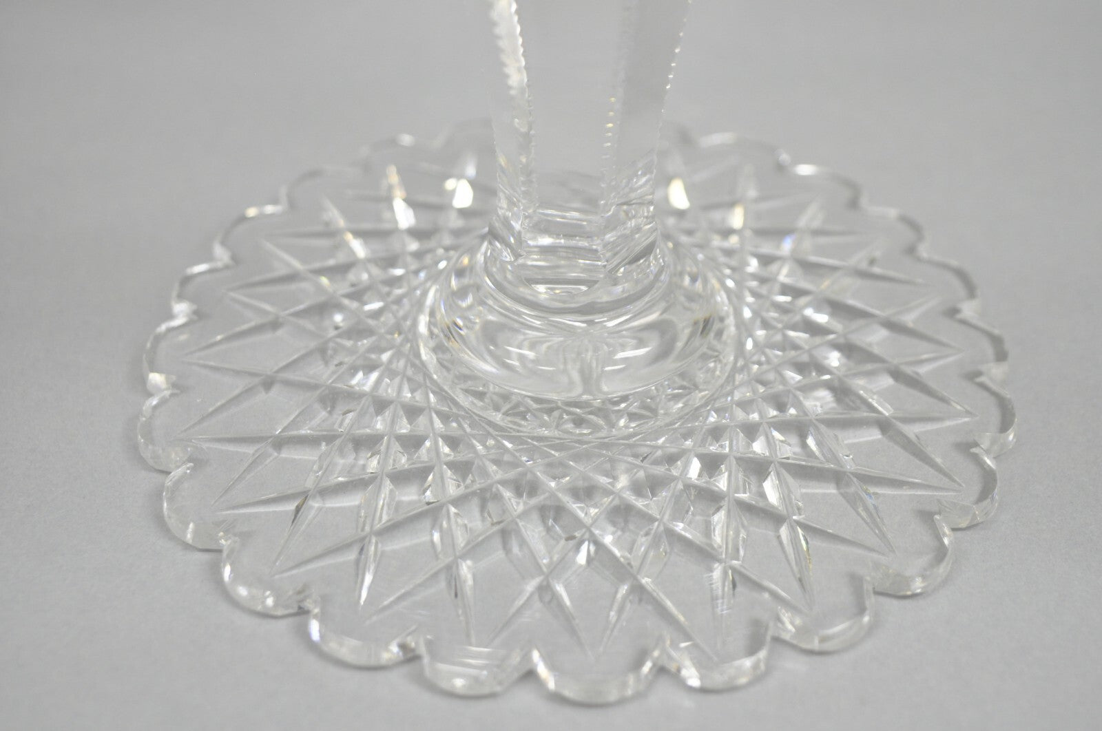 Antique Brilliant Cut Crystal Glass Candy Compote Pedestal Nut Dish - a Pair