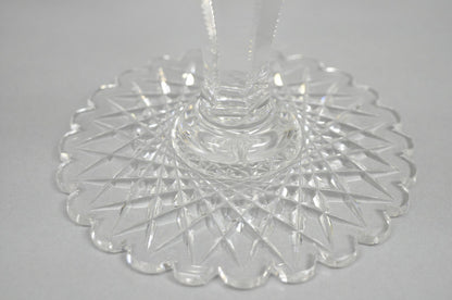 Antique Brilliant Cut Crystal Glass Candy Compote Pedestal Nut Dish - a Pair