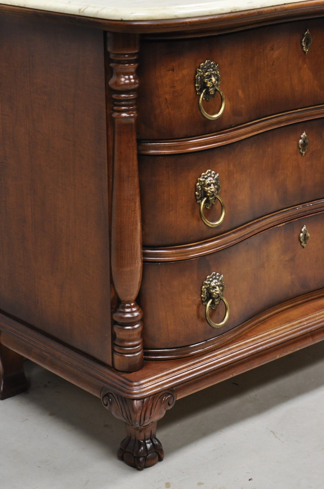 Pulaski Sagamore Hill Victorian Cherry Wood Marble Top Commode Nightstand Chest