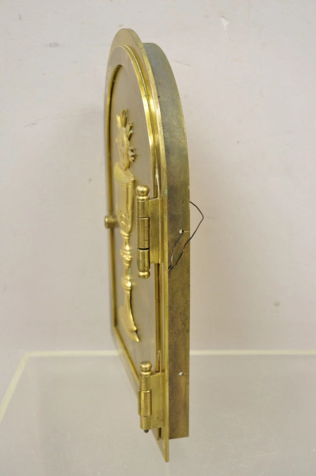 Antique Gothic Bronze Wall Hanging Altar Door Tabernacle with Chalice (A)