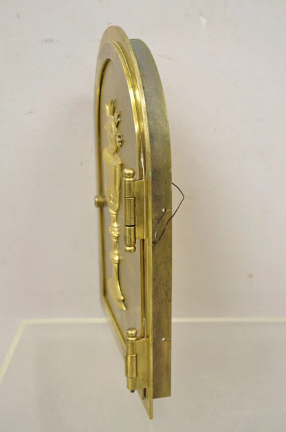 Antique Gothic Bronze Wall Hanging Altar Door Tabernacle with Chalice (A)