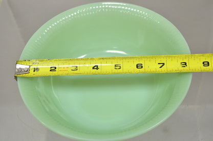 Vtg Fire King Oven Ware Green Jadeite Ribbed Jane Ray 8.25" Serving Bowl - 2 Pcs