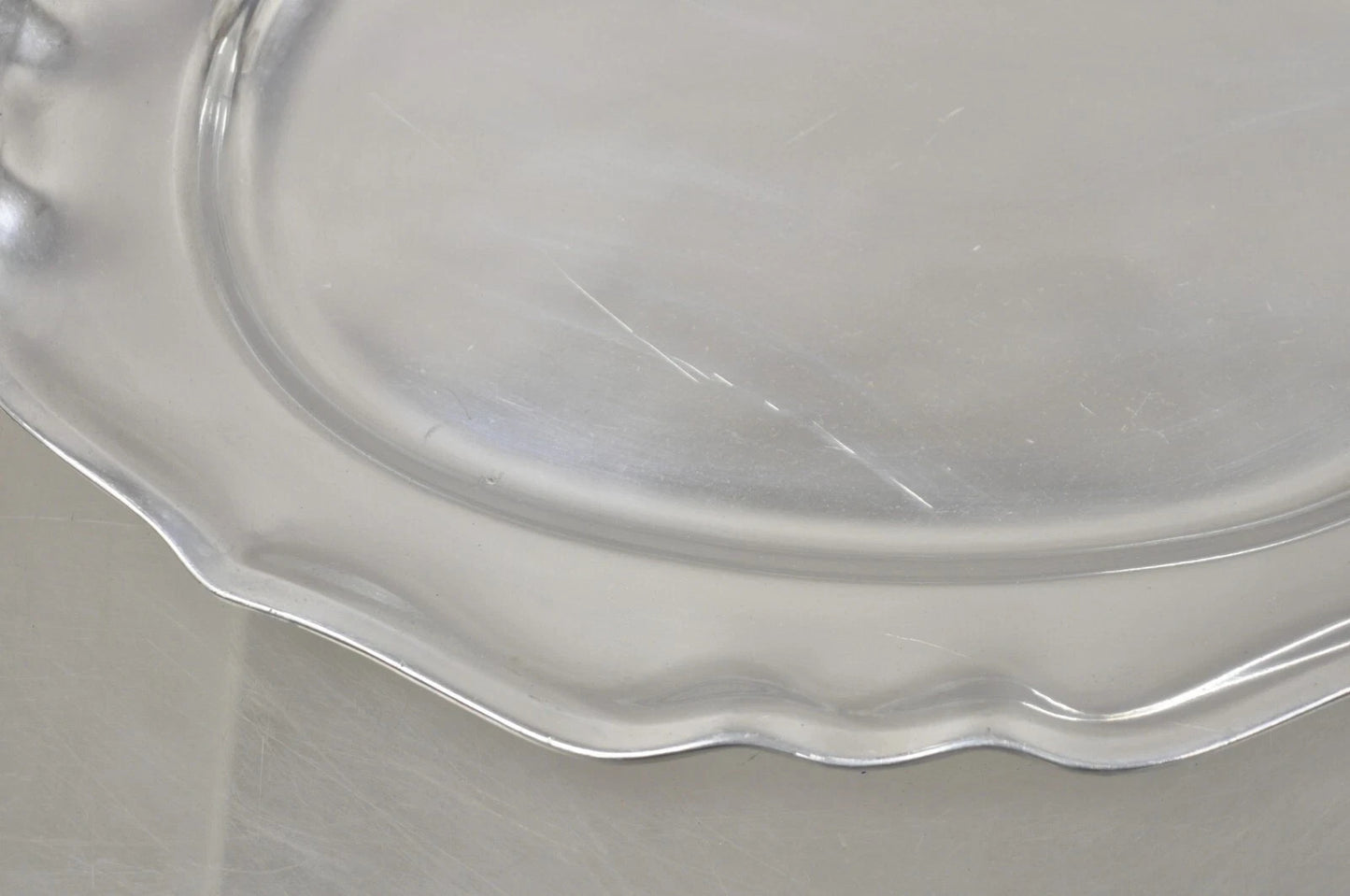 Vintage Wilton Mount Joy, PA Silver Plated Cast Aluminum 14" Dish Platter Tray