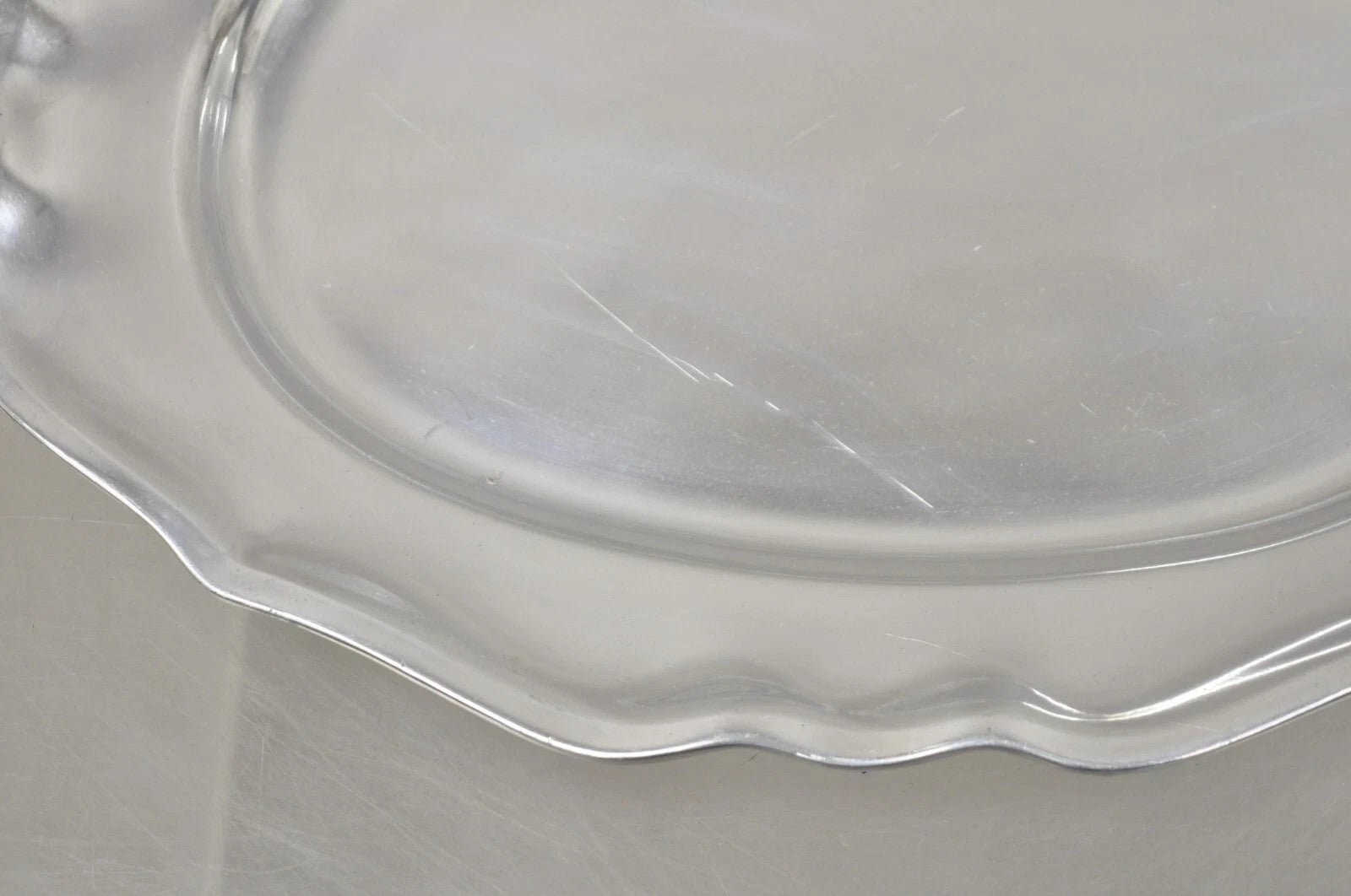 Vintage Wilton Mount Joy, PA Silver Plated Cast Aluminum 14" Dish Platter Tray