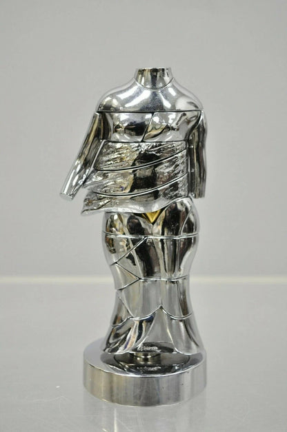 Miguel Berrocal La Mini Cariatide Nickel Plated Puzzle Sculpture w/ Box and Book