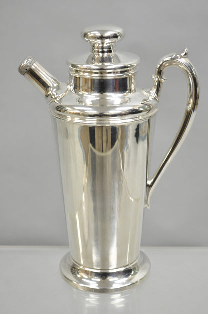 Vintage Art Deco Sheffield Silver Plated 332 USA Martini Cocktail Shaker Pitcher