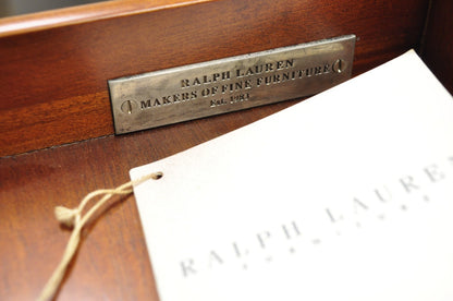 Ralph Lauren Noble Estate French Louis XV Mahogany One Drawer End Table - a Pair