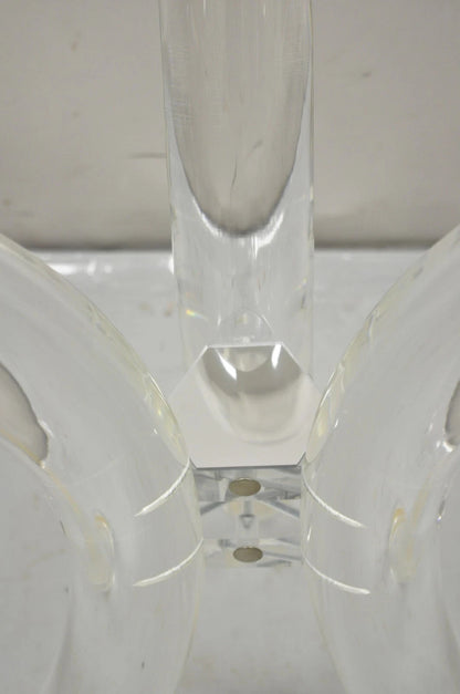 Vintage Mid Century Modern Sculptural Lucite Dining Table & 4 Chairs - 5 Pc Set