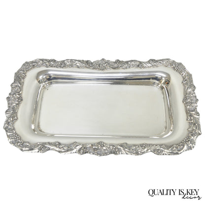 Vintage Sheffield Silver Co Victorian Silver Plated Footed Trinket Serving Dish