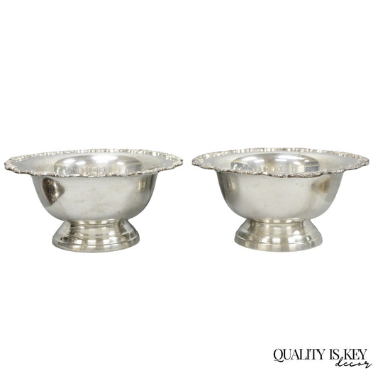 Towle Victorian Silver Plated Punchbowl Champagne Chiller Ice Bucket - a Pair