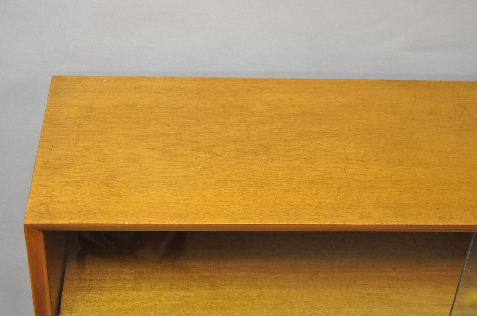 Vintage T.H. Robsjohn Gibbings for Widdicomb Mahogany Brass Ring China Cabinet