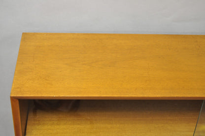 Vintage T.H. Robsjohn Gibbings for Widdicomb Mahogany Brass Ring China Cabinet