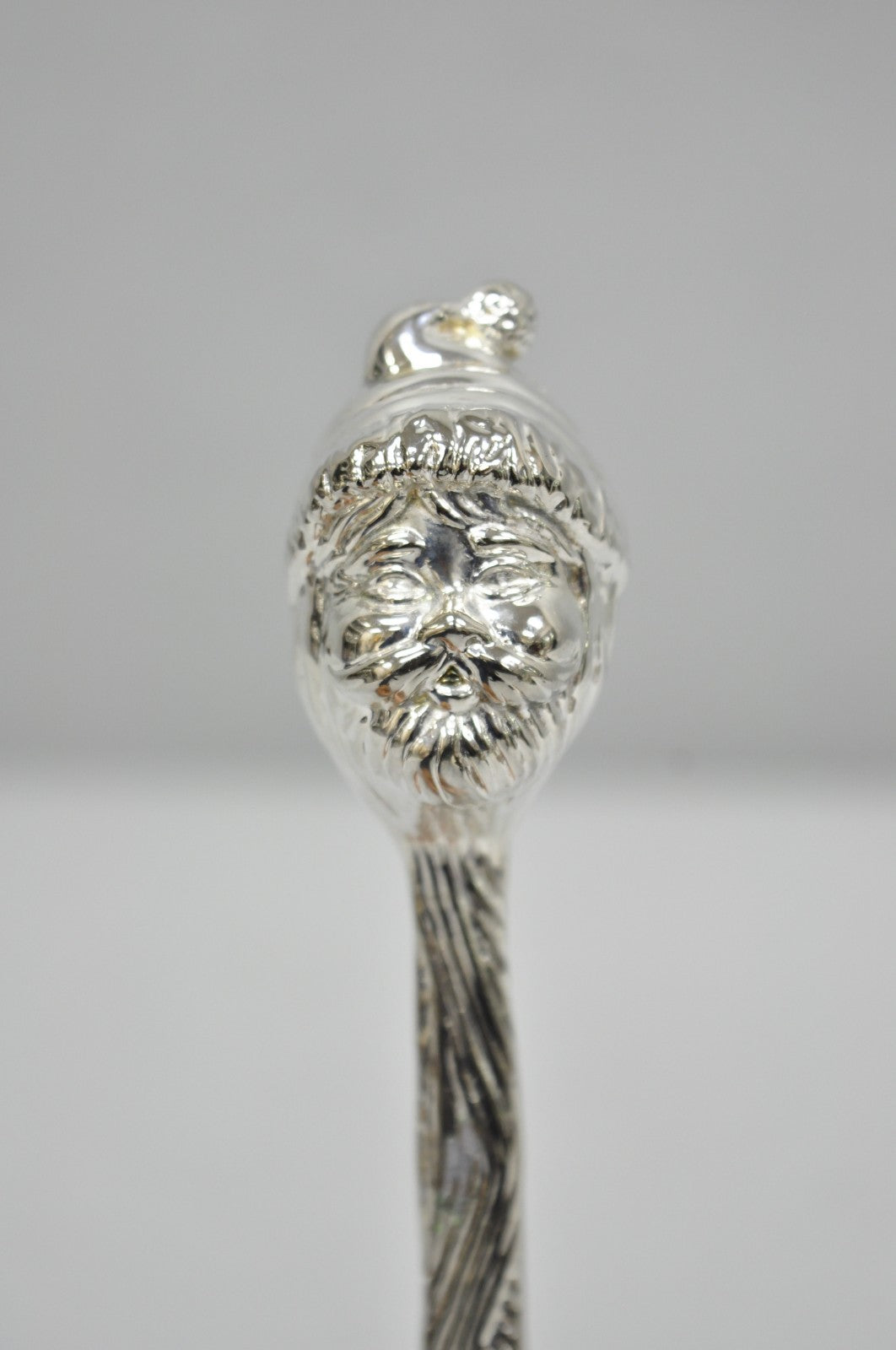 Vintage 9" Santa Claus Christmas Silver Plated Candle Snuffer by Head