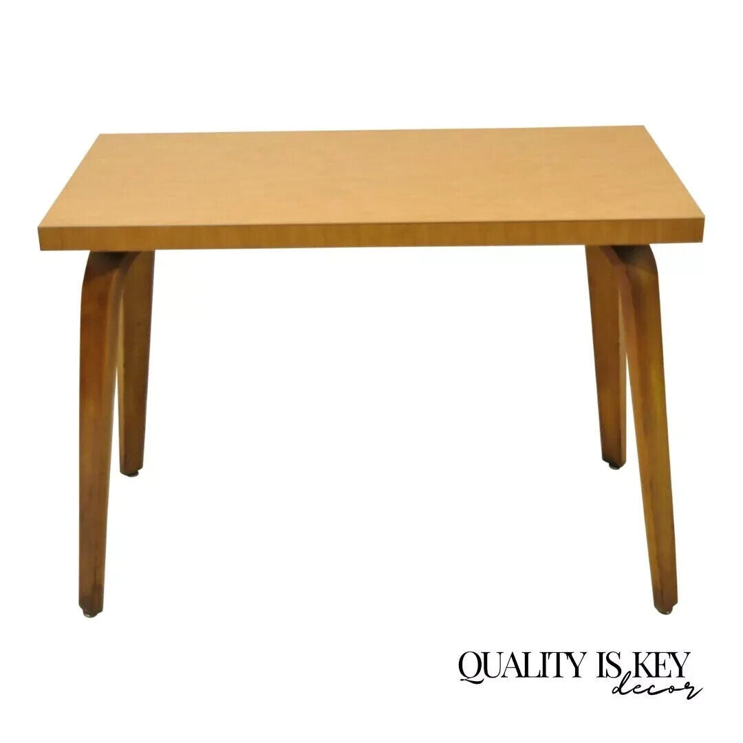 Thonet Mid Century Modern Bentwood Legs Rectangular Laminate Top Side End Table