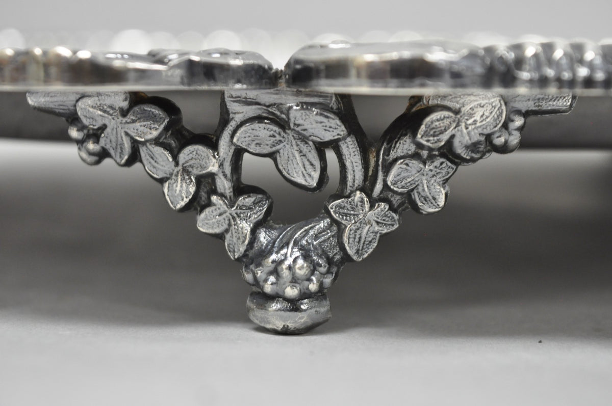 Vintage Sheffield Victorian Silver Plated Oval Platter Tray 25th Anniversary