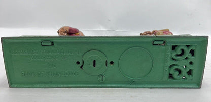 Vintage Cast Iron Book Of Knowledge Hometown Batter Coin Piggy Bank