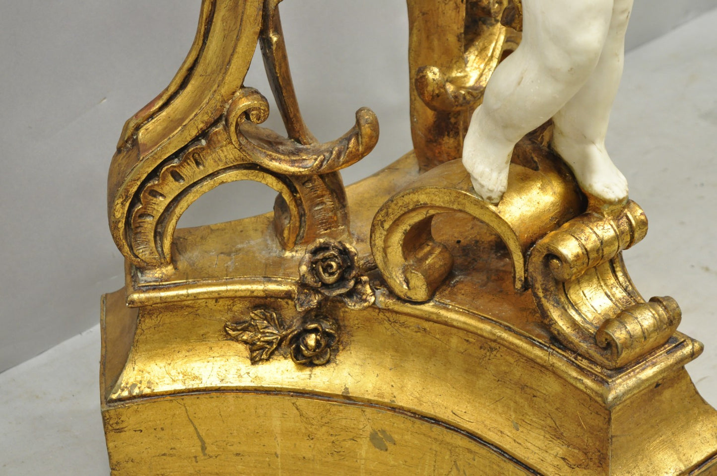 Vintage Italian Venetian Figural Cherub Putti Gold Gilt Resin Bookstand Lectern