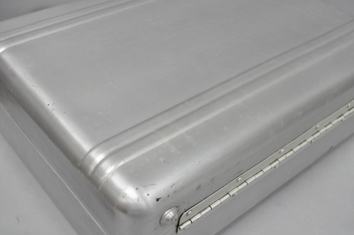 Vintage Art Deco Tokyo Japan Aluminum Hard Shell Suitcase Briefcase