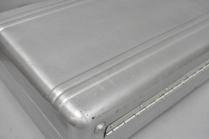 Vintage Art Deco Tokyo Japan Aluminum Hard Shell Suitcase Briefcase