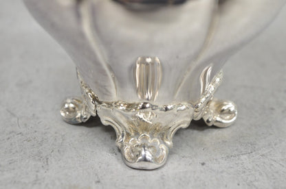 Vintage Victorian Silver Plated Bulbous Footed Tea Coffee Creamer Pot