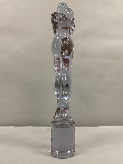 Vintage Murano Italian Mid Century Modern Purple Glass Lovers Embrace Sculpture
