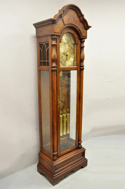 Vintage "The Walden Ridge" Ridgeway Standing Oak Tall Case Grandfather Clock