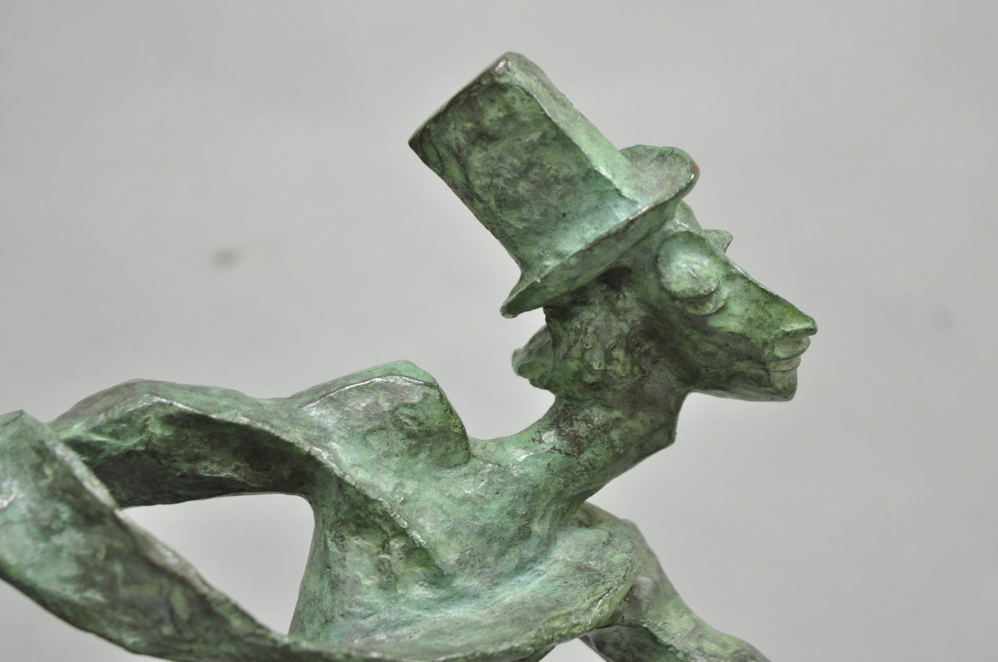 Estelle Goodman Brutalist Mid Century Modern Bronze Dancing Man Sculpture
