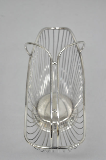 Vintage Mid Century El De Uberti Italy Silver Plated Wire Wine Bottle Holder