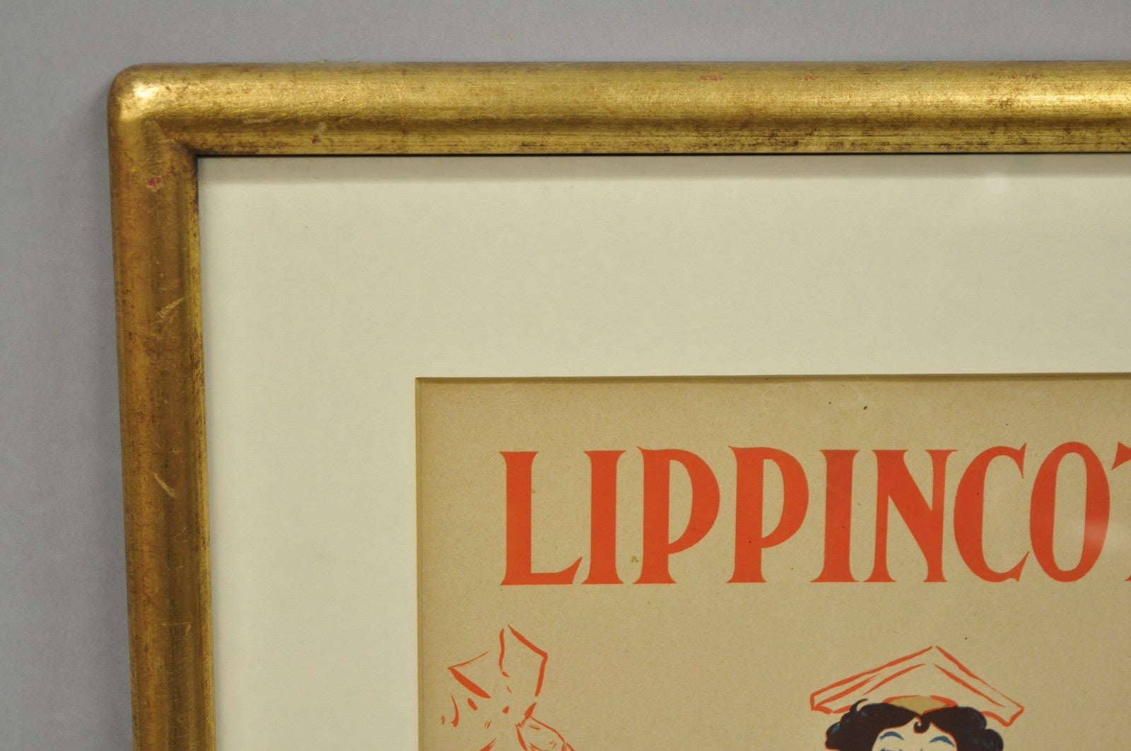 Art Deco Will Carqueville Lippincott's "September" Framed Lithograph Print
