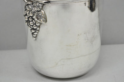 Vintage Mid Century Silver Plated Grapevine Cluster Champagne Chiller Ice Bucket