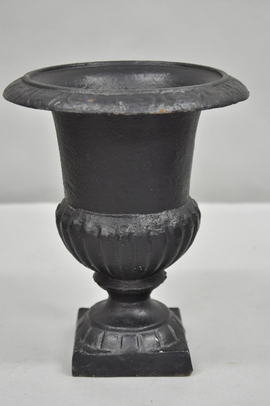 Vintage Cast Iron 8.5" French Classical Style Small Table Top Urn Flower Vase