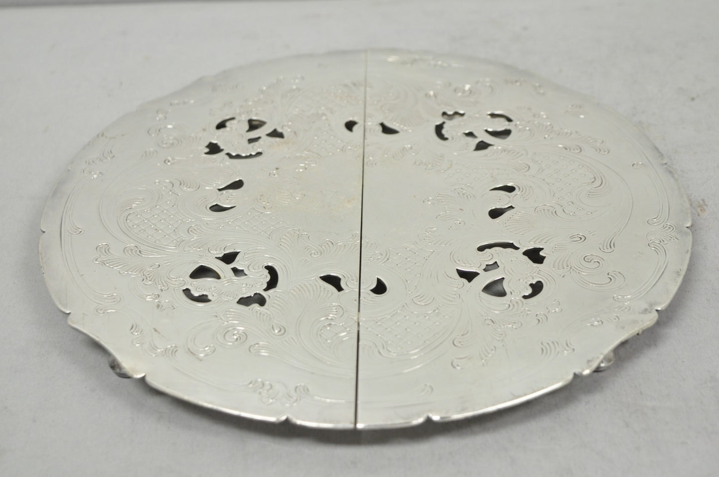 Vintage Gorham YC49-1 Victorian Silver Plated Expanding Pot Trivet Hot Plate
