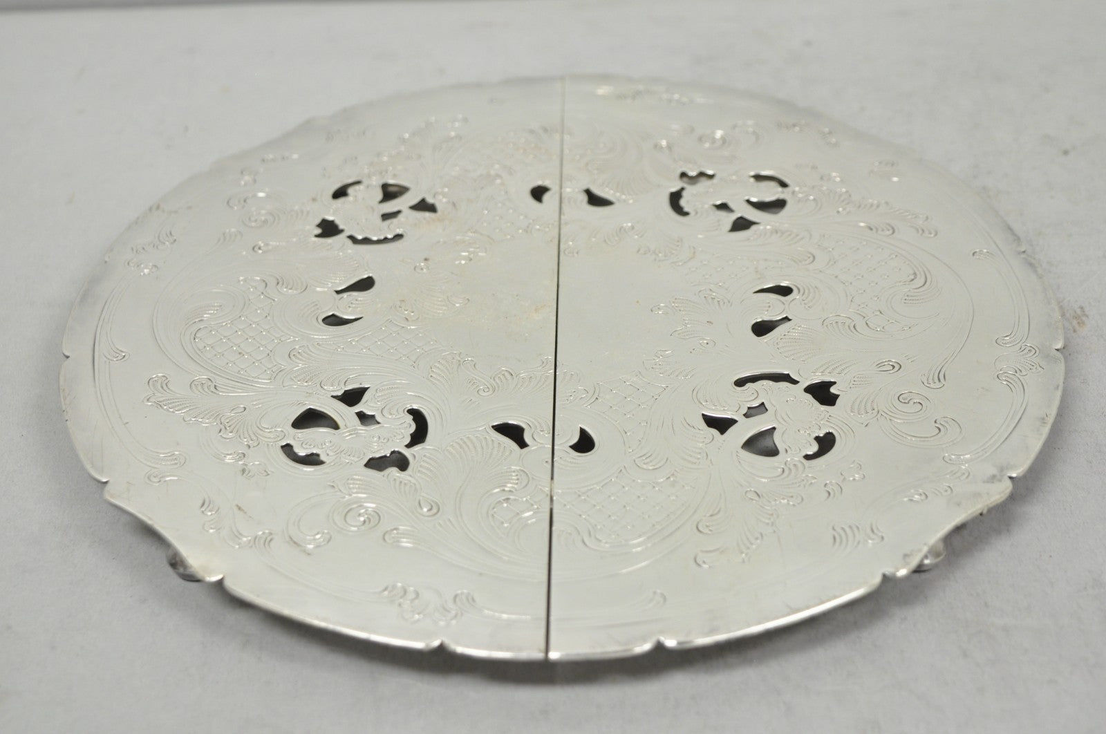 Vintage Gorham YC49-1 Victorian Silver Plated Expanding Pot Trivet Hot Plate
