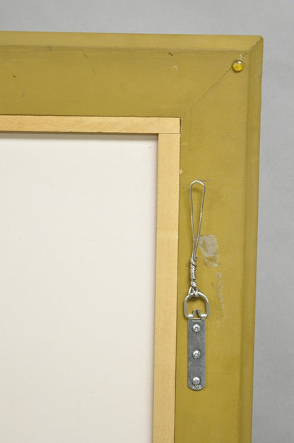 Vintage Italian Hollywood Regency Gold Giltwood Large Rectangular Wall Mirror