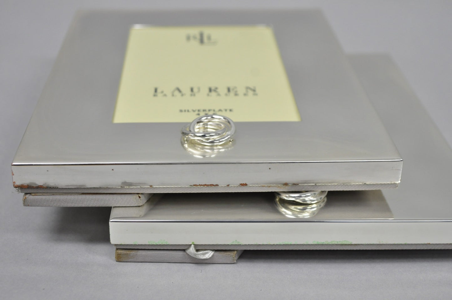 Lauren Ralph Lauren "Vows" Silver Plated 4x6 Wedding Photo Picture Frame