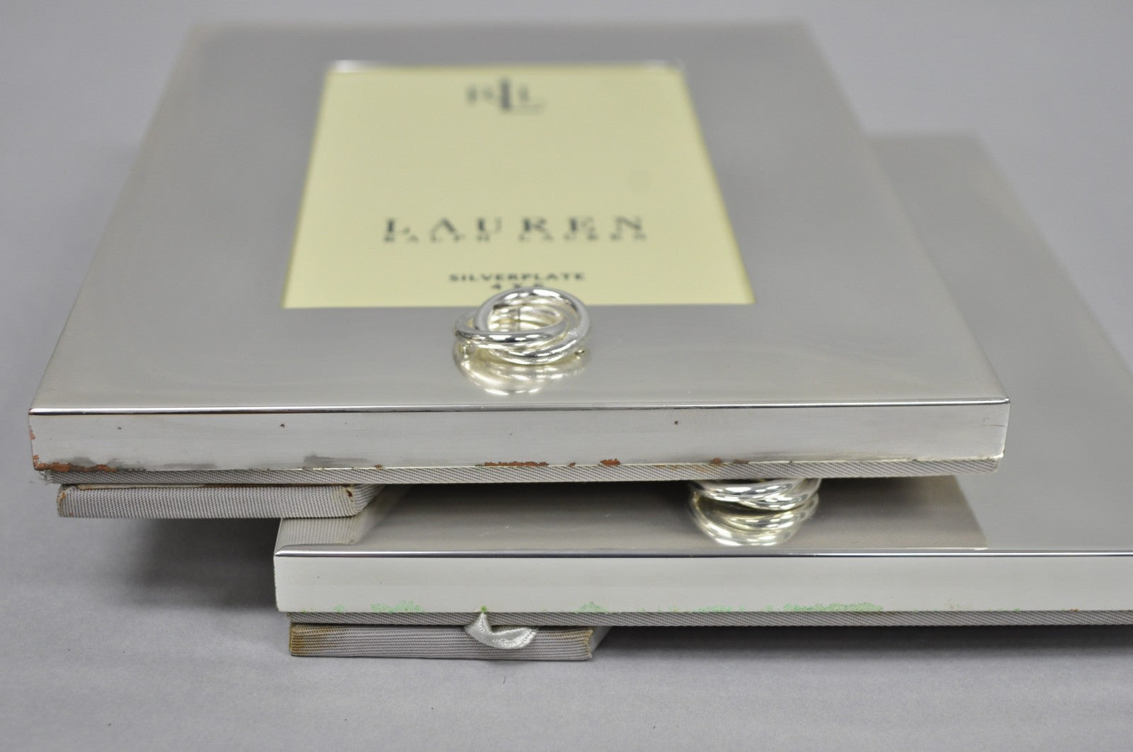Lauren Ralph Lauren "Vows" Silver Plated 4x6 Wedding Photo Picture Frame