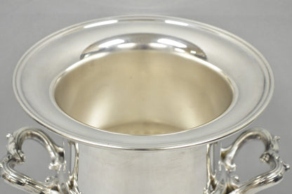 Vintage Regency Silver Plated Trophy Cup Urn Ribbed Champagne Chiller Ice Bucket