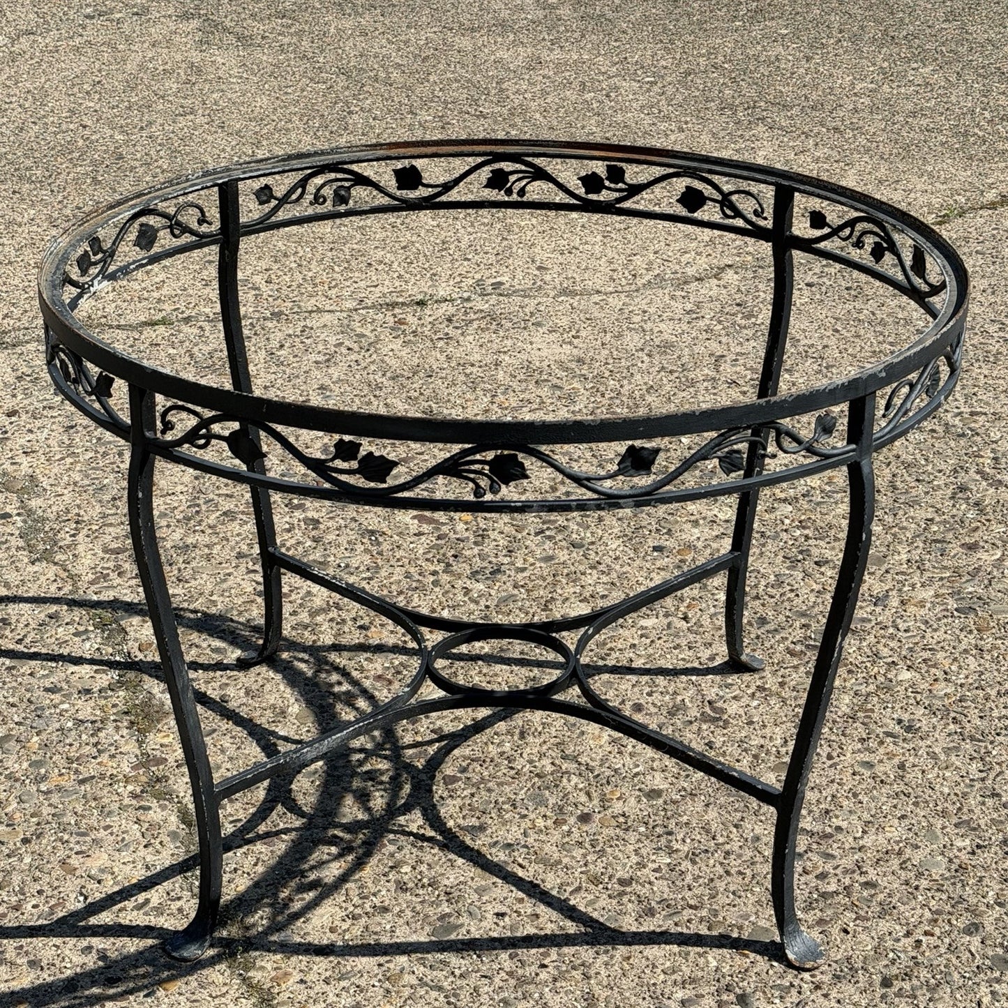 Salterini Style Wrought Iron Garden Patio Dining Set by Florentine Craft Studio