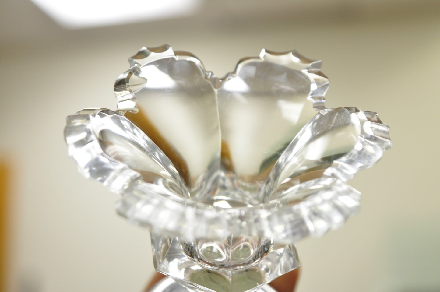 Antique English Victorian Crystal Glass & Silver Sweetmeat Candy Nut Dish, Set 6