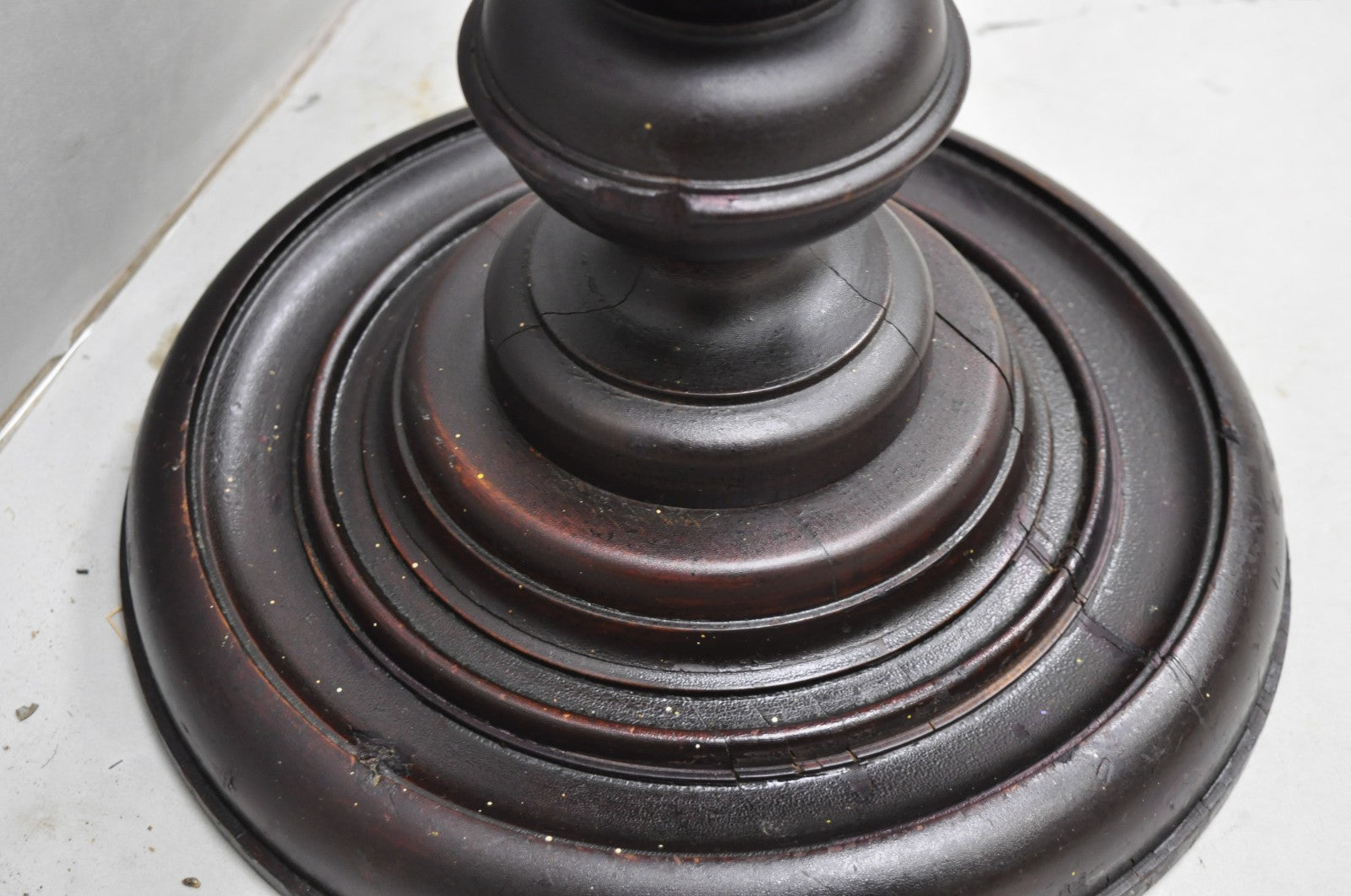 Antique French Renaissance Maiden Bust Column Mahogany Pedestal Plant Stand