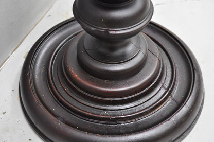 Antique French Renaissance Maiden Bust Column Mahogany Pedestal Plant Stand