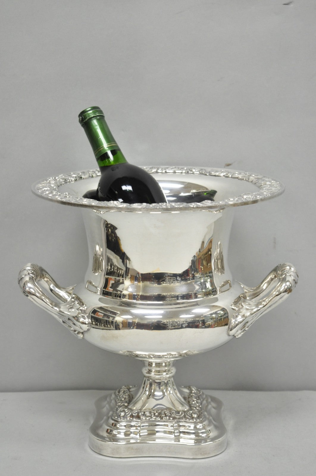 English Regency Silver Plated Trophy Cup Urn Champagne Chiller Ice Bucket by BSC