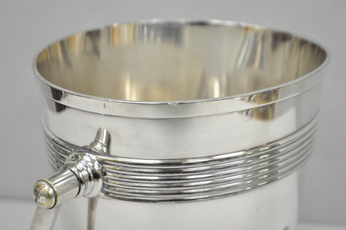 International Wilcox English Regency Silver Plated Champagne Ice Bucket "S" Mono