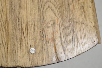 French Country Style Oval Drop Leaf Farmhouse Pine Woodgrain Dining Room Table