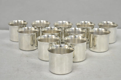 International Silver Mid Century Modern Silver Plated Punch Bowl Cups, Set of 12