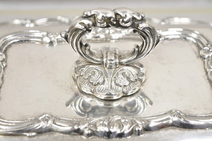 Vintage Gorham Black Starr Silver Plated Lidded Vegetable Serving Platter Dish