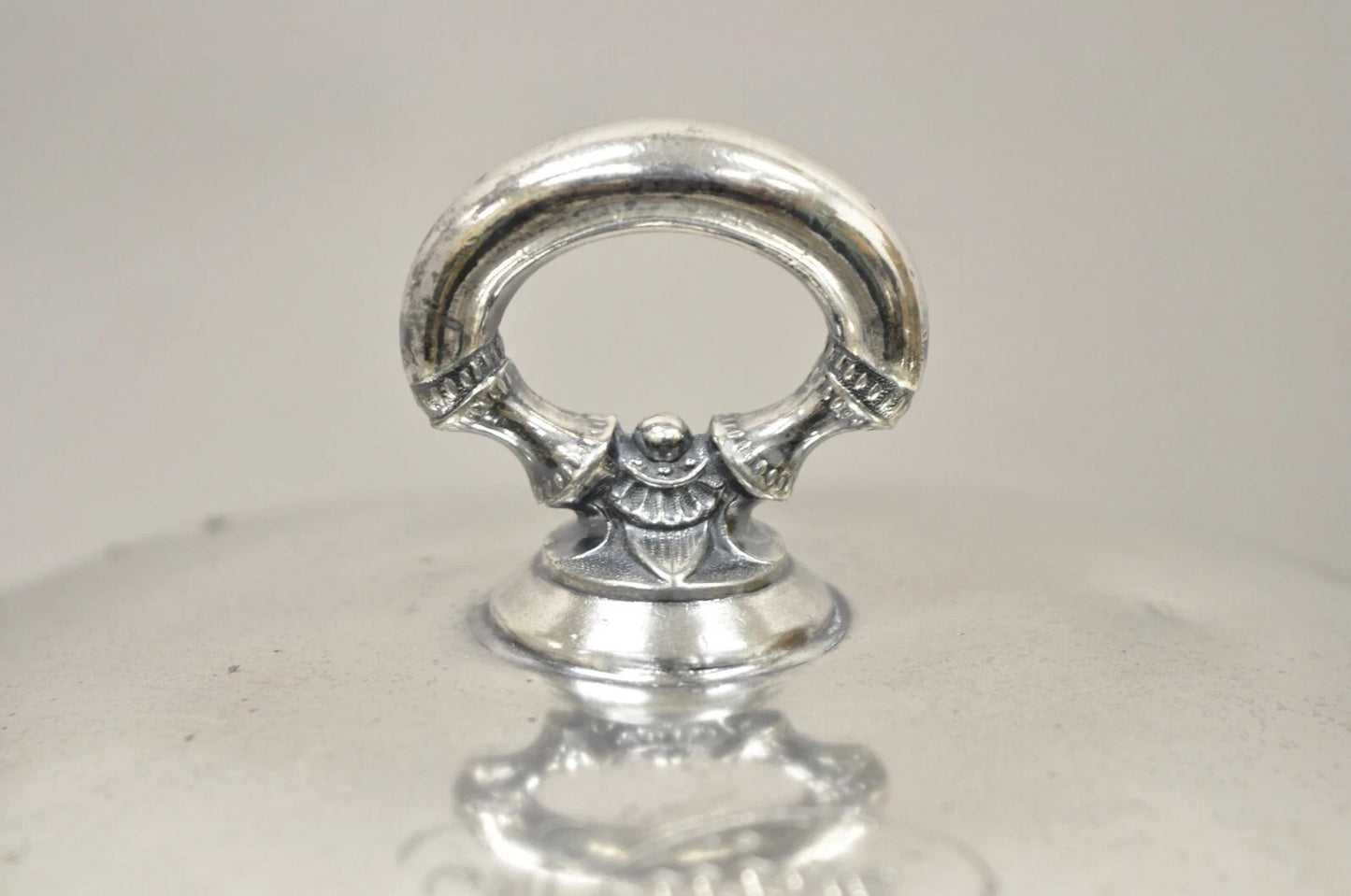 Antique Art Nouveau Silver Plated Lidded Soup Tureen Engraved "Louise"