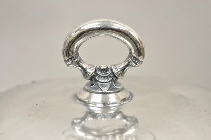 Antique Art Nouveau Silver Plated Lidded Soup Tureen Engraved "Louise"